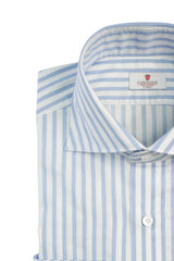 Striped Oxford Shirt Azure Handmade