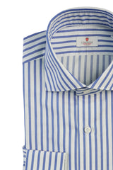 Camicia Righe Oxford Blue Fatta a Mano