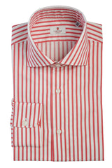 Striped Oxford Shirt Red Handmade