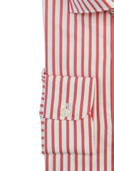 Striped Oxford Shirt Red Handmade