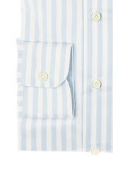 Bold Striped Twill Shirt Azure