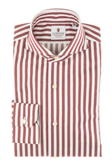 Bold Striped Twill Shirt Bordeaux