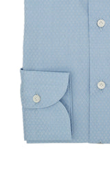 Dobby Shirt Azure Rhombs