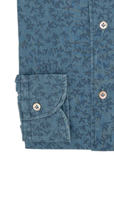 Damask Light Blue Denim Shirt