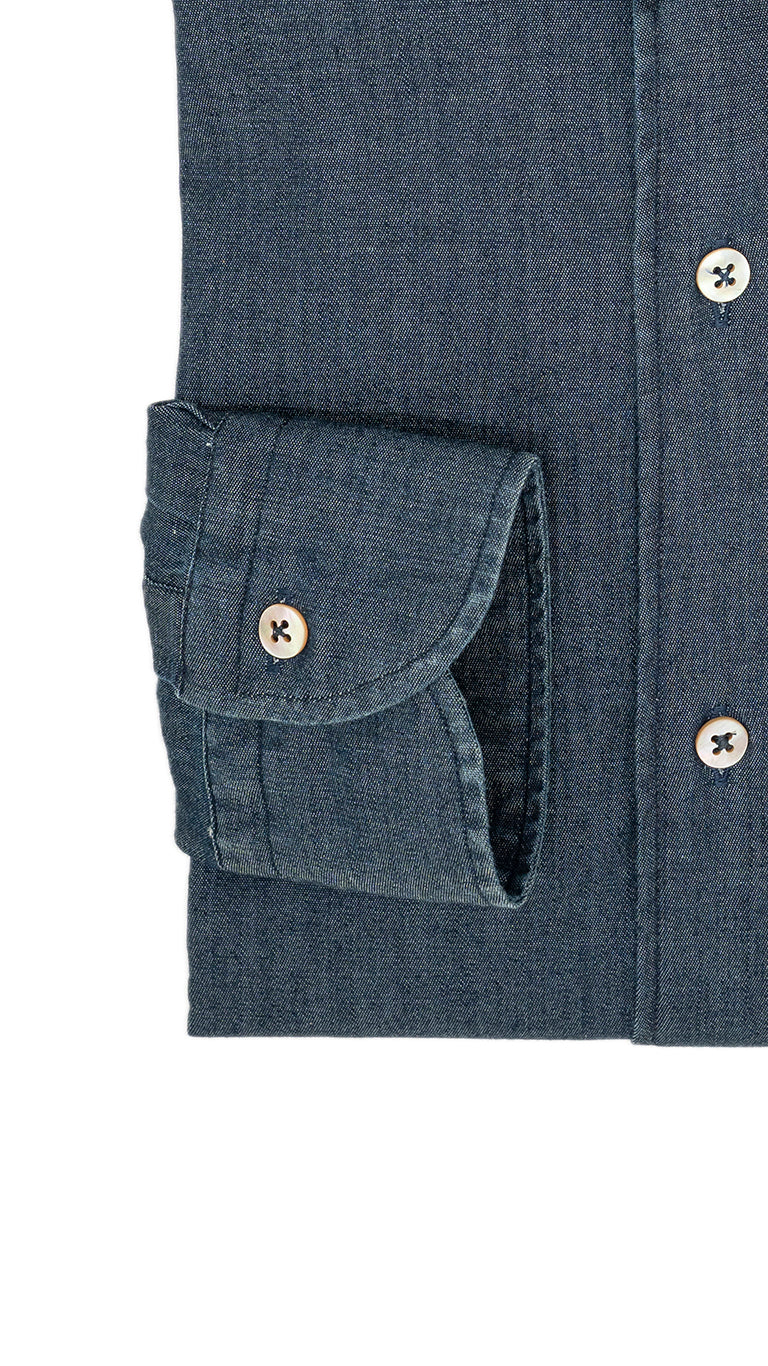 Dark Blue Denim Shirt