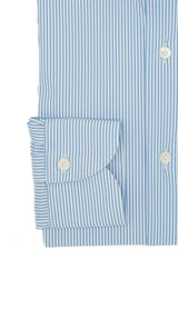 Striped Azure No Iron Techincal Fabrics Shirt