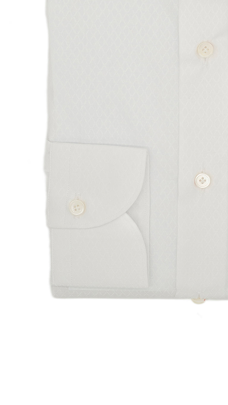 Dobby Shirt White Rhombs