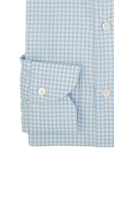 Easy Iron Check Twill Shirt Azure