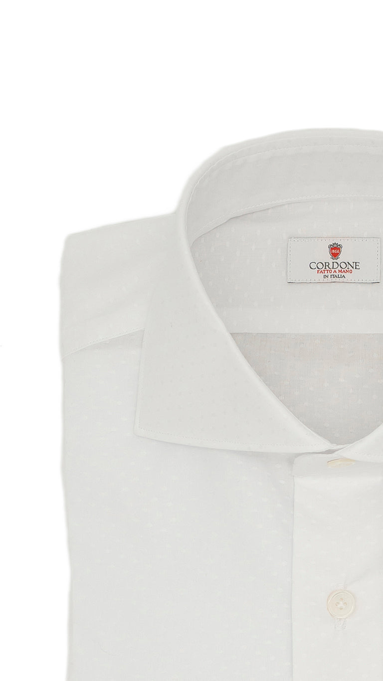 Dobby Shirt White Dots