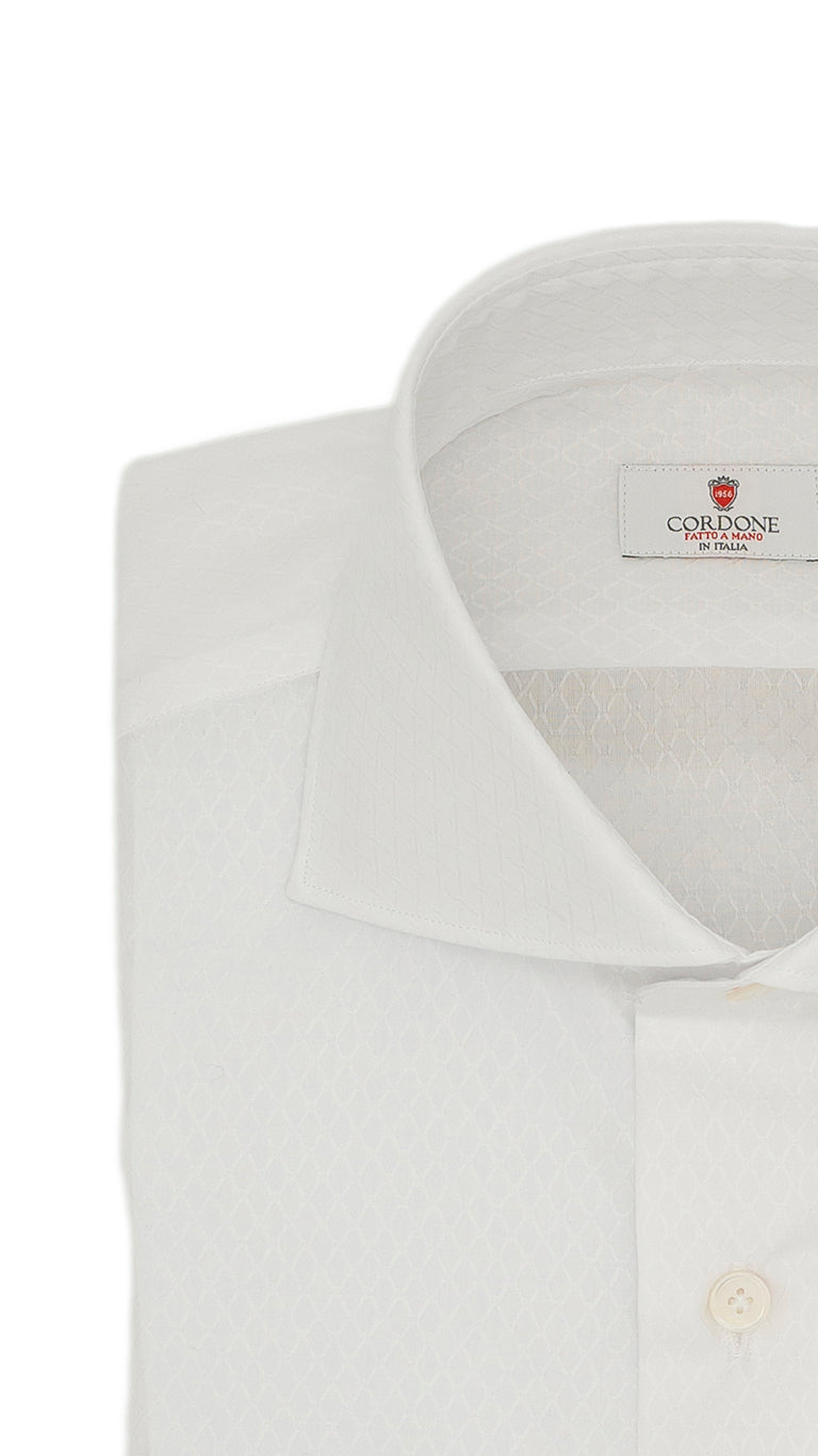 Dobby Shirt White Rhombs