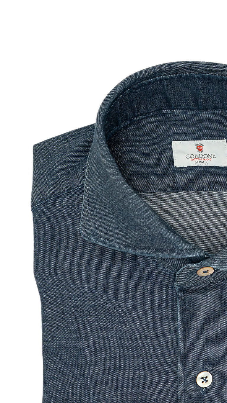 Dark Blue Denim Shirt