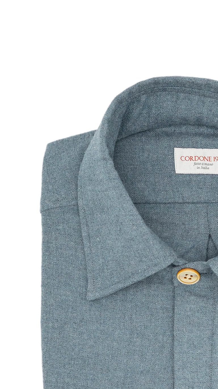 Safari Flannel Overshirt Azure