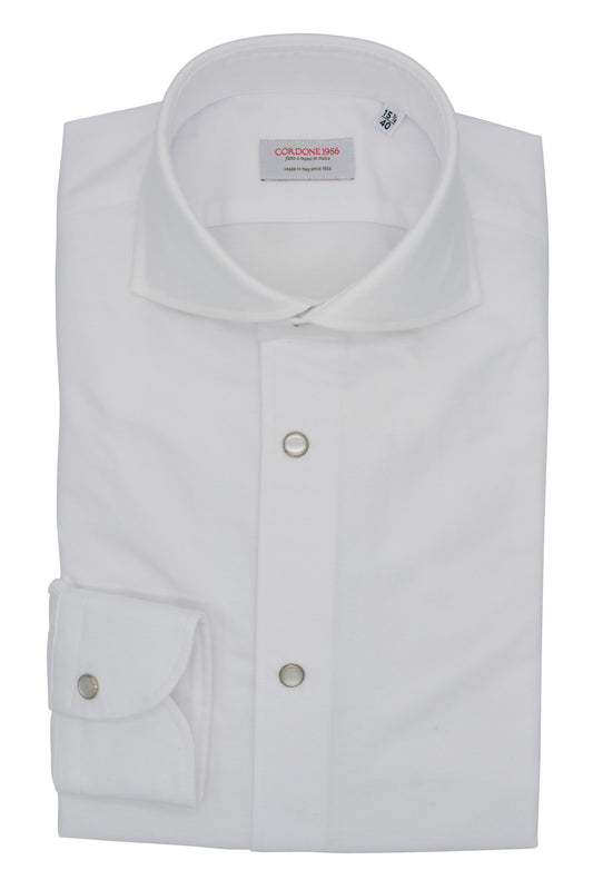 White Oxford Brush Shirt - Italian Cotton - Handmade in Italy - VIP