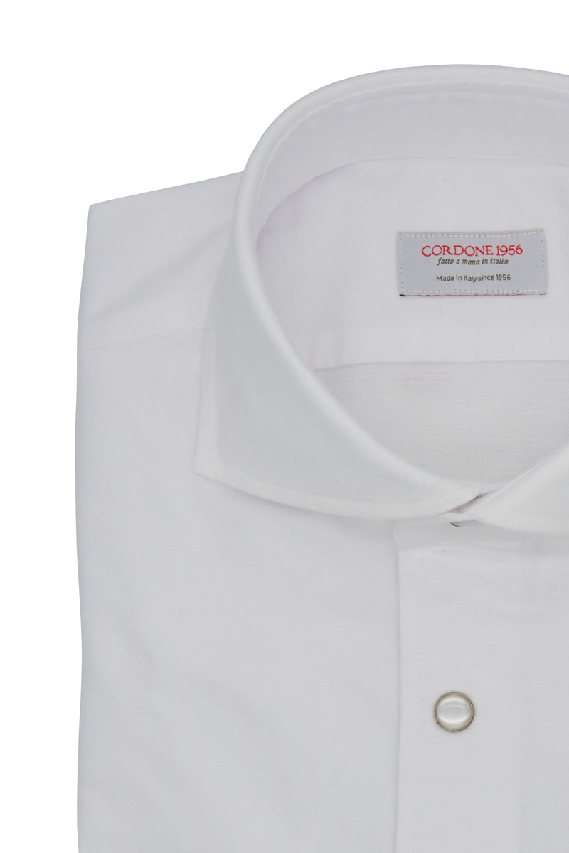 White Oxford Brush Shirt - Italian Cotton - Handmade in Italy - VIP