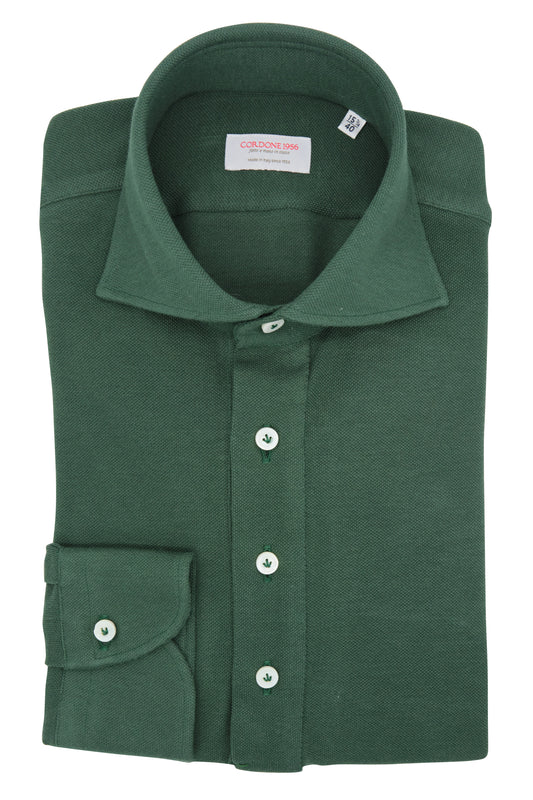 Green Polo Shirt  - Italian Cotton - Handmade in Italy - VIP