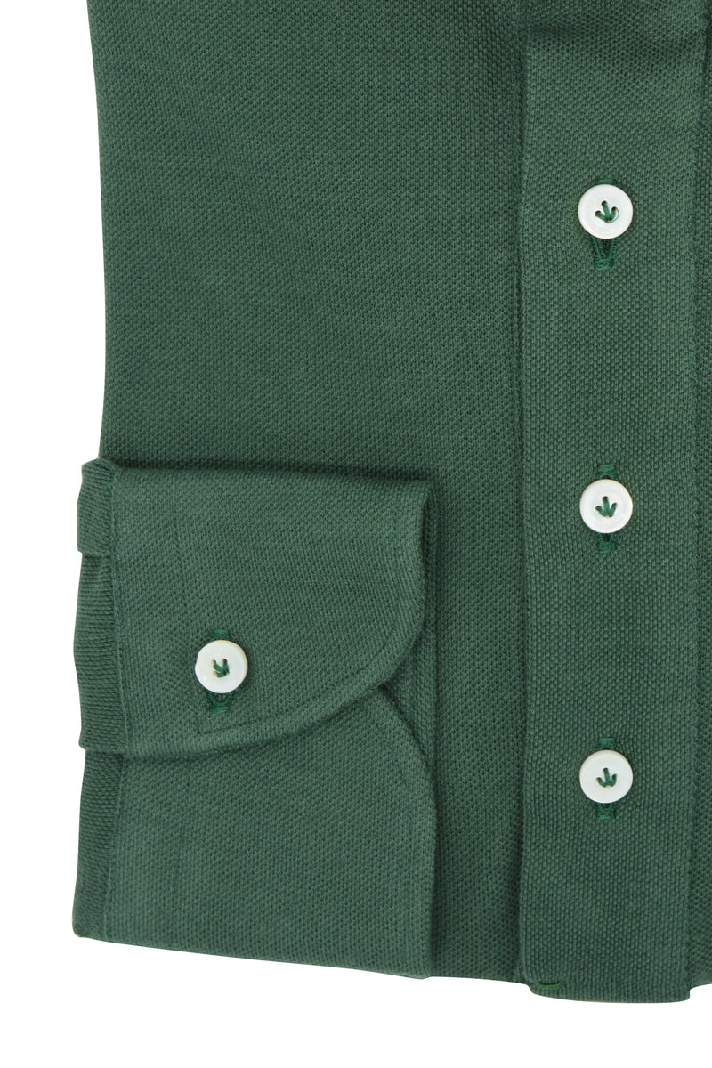 Green Polo Shirt  - Italian Cotton - Handmade in Italy