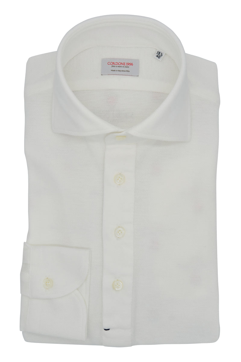 White Polo Shirt  - Italian Cotton - Handmade in Italy - VIP