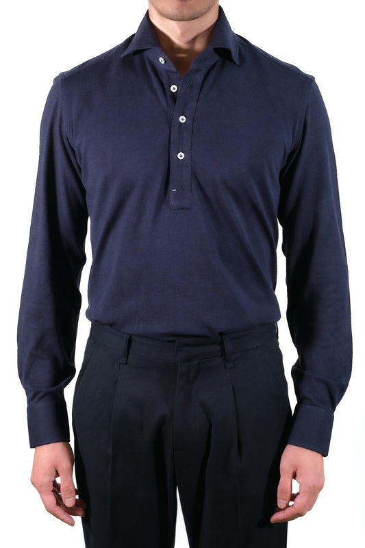 Blue Polo Shirt  - Italian Cotton - Handmade in Italy - VIP