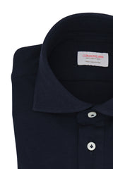 Blue Polo Shirt  - Italian Cotton - Handmade in Italy