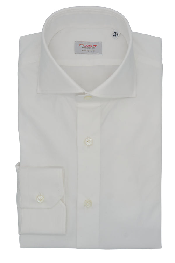 White Denim Shirt Handmade  - Italian Cotton - Handmade in Italy