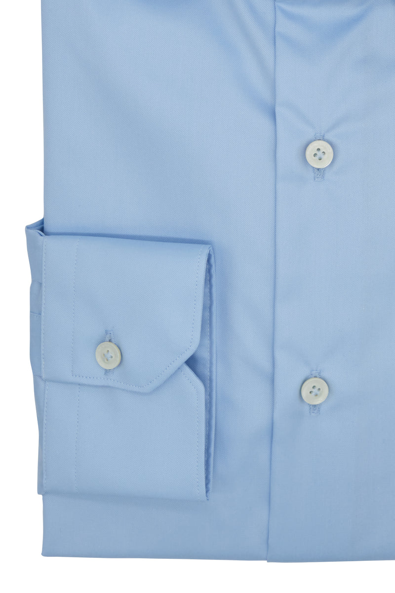 Elegant Azure Shirt - Italian Cotton - Handmade in Italy -VIP