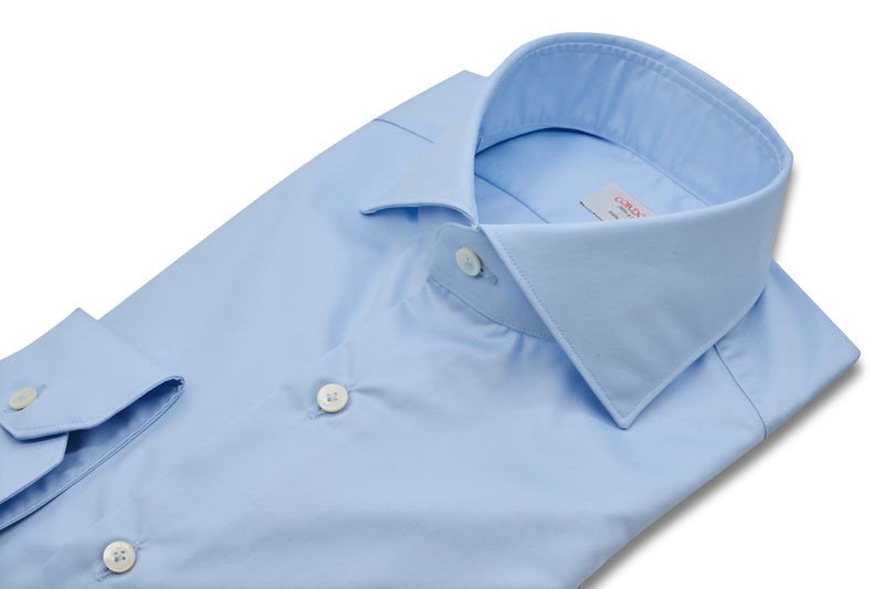 Elegant Azure Shirt - Italian Cotton - Handmade in Italy -VIP