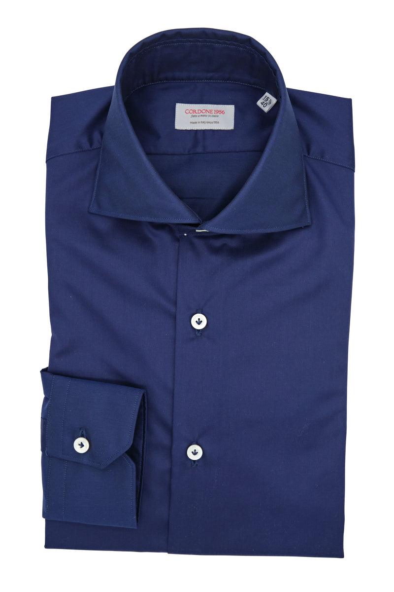 Elegant Blue Shirt - Italian Cotton - Handmade in Italy - VIP