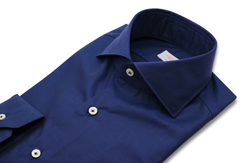 Elegant Blue Shirt - Italian Cotton - Handmade in Italy - VIP