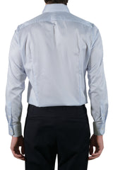 Elegant Shirt With White and Light Blue Stripes - Italian Cotton - Handmade in Italy - VIP