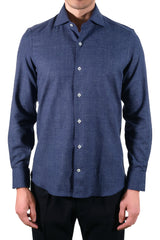 Blue Flannel Shirt - Italian cotton - Handmade in Italy - VIP