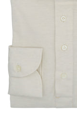 Polo Shirt White in Cashmere and Cotton - Italian Cotton Cashmere- Handmade in Italy