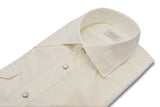 Creme Wool and Cotton Tex Shirt- Italian Cotton Wool - Handmade in Italy