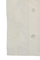 Creme Wool and Cotton Tex Shirt- Italian Cotton Wool - Handmade in Italy