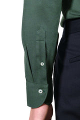 Jersey Green Shirt- Italian Cotton - Handmade in Italy