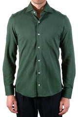 Jersey Green Shirt- Italian Cotton - Handmade in Italy