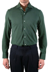 Jersey Green Shirt- Italian Cotton - Handmade in Italy