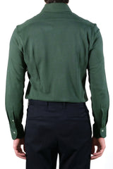 Jersey Green Shirt- Italian Cotton - Handmade in Italy