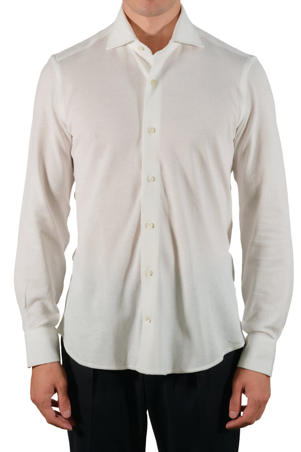 Jersey White Shirt- Italian Cotton - Handmade in Italy