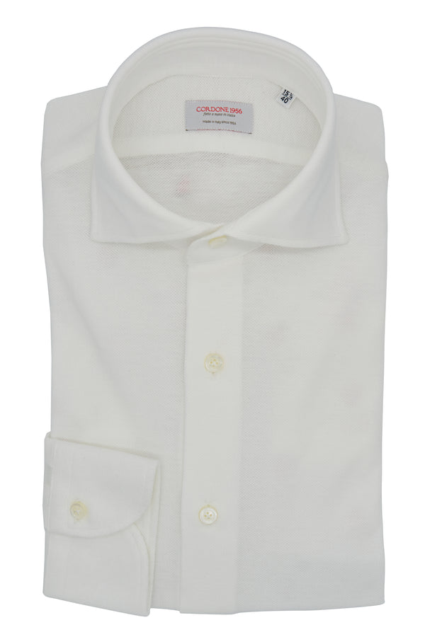 Jersey White Shirt- Italian Cotton - Handmade in Italy