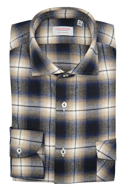 Monte Bianco Shirt - Italian Cotton Flannel  - Handmade in Italy - VIP