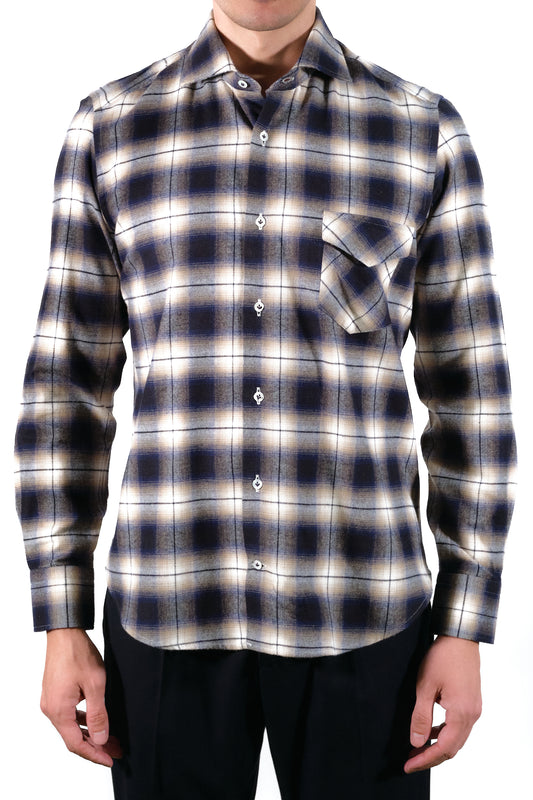 Monte Bianco Shirt - Italian Cotton Flannel  - Handmade in Italy - VIP