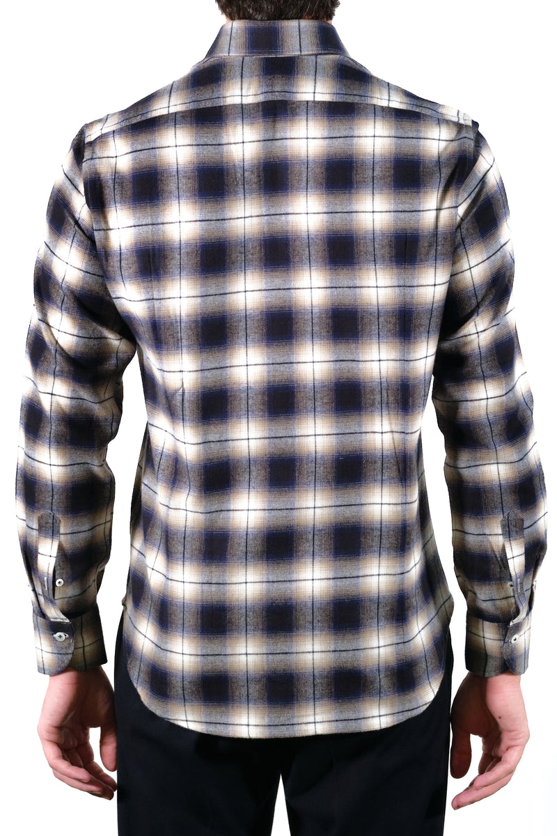 Monte Bianco Shirt - Italian Cotton Flannel  - Handmade in Italy