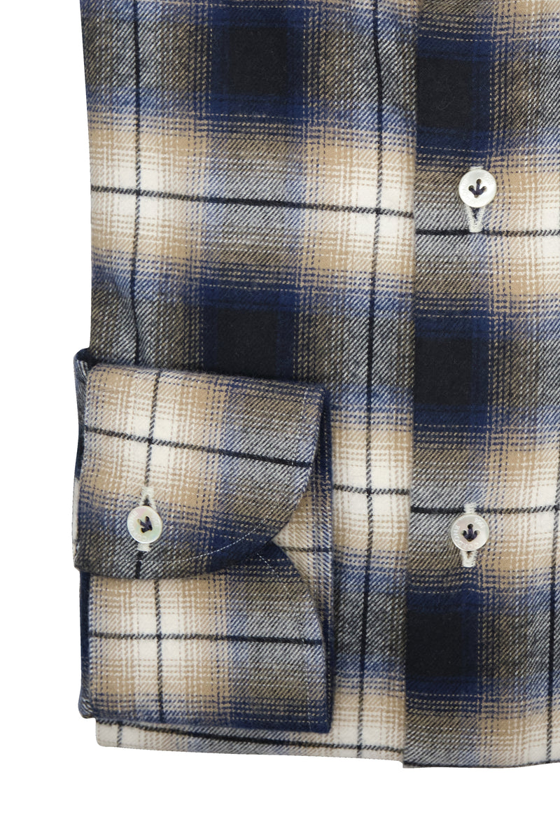 Monte Bianco Shirt - Italian Cotton Flannel  - Handmade in Italy