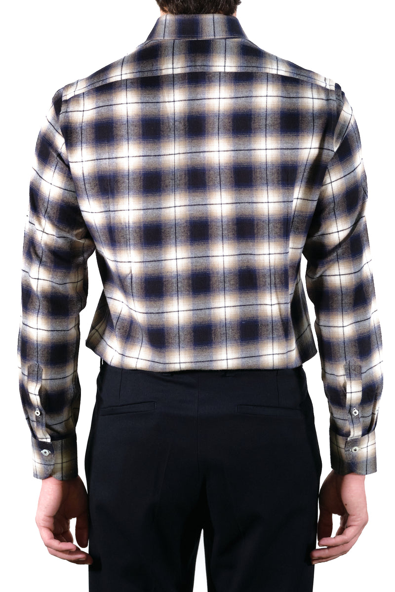 Monte Bianco Shirt - Italian Cotton Flannel  - Handmade in Italy