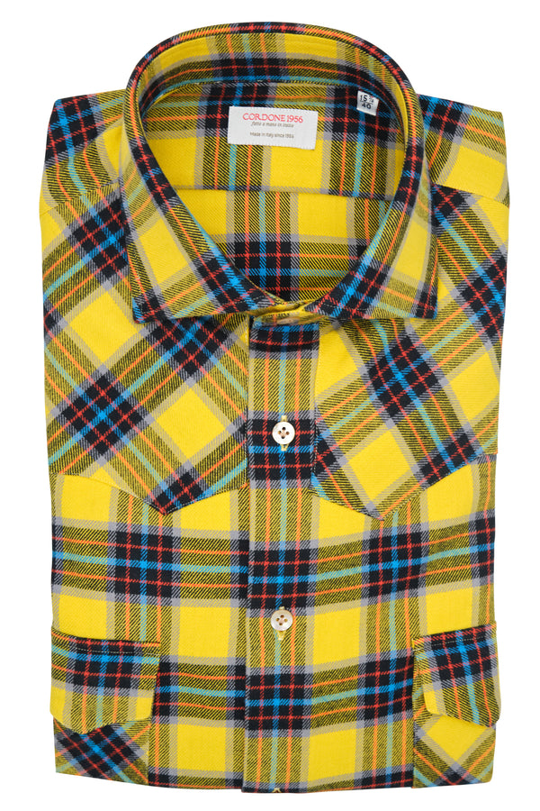 Monte Cervino Shirt - Italian Cotton Flannel  - Handmade in Italy