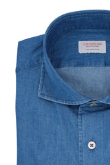 Blue Denim Shirt- Italian Cotton - Handmade in Italy - VIP