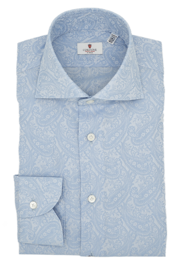 Dobby Shirt Azure Pasley