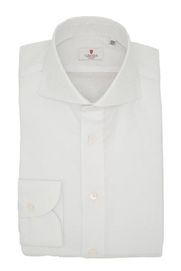 Dobby Shirt White Pasley
