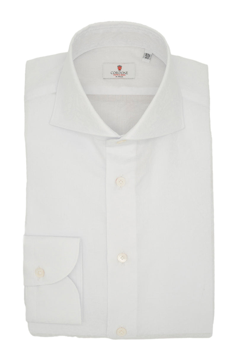 Dobby Shirt White Pasley