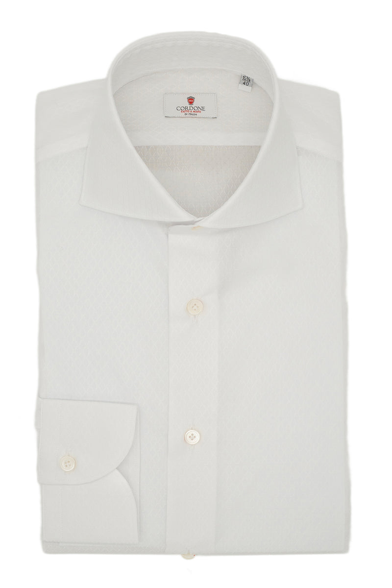 Dobby Shirt White Rhombs